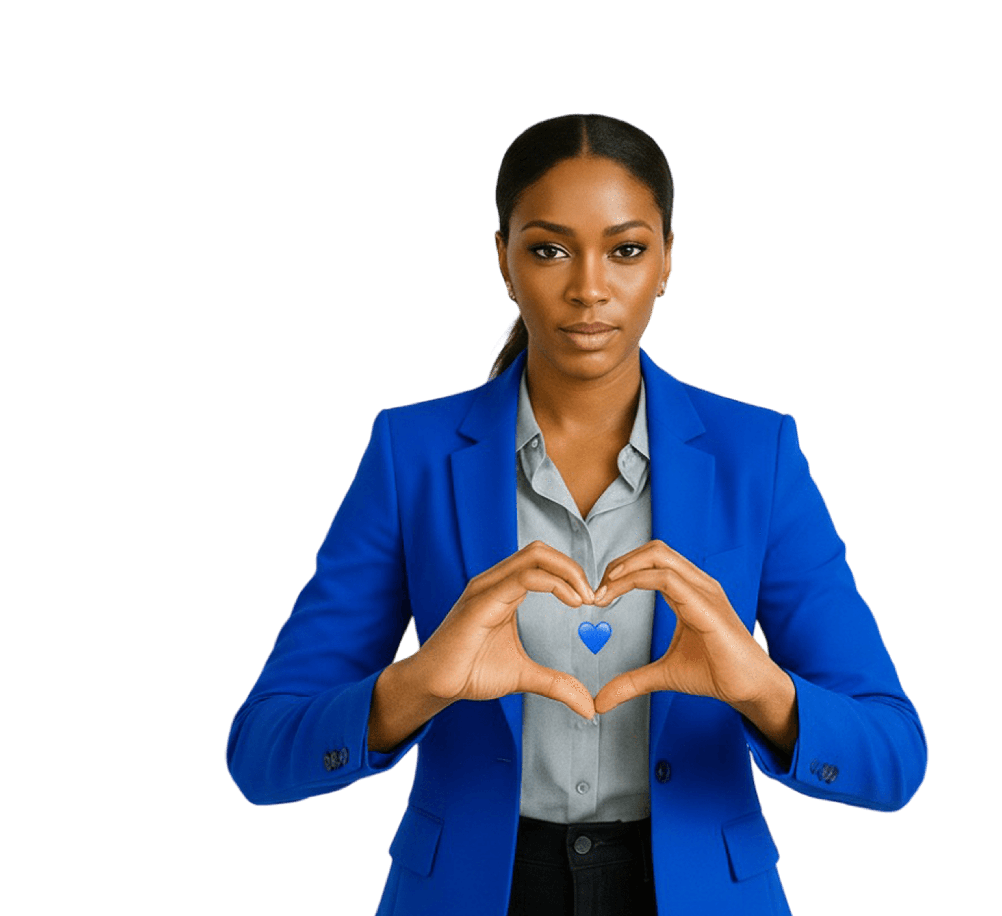 Professional woman in blue blazer
