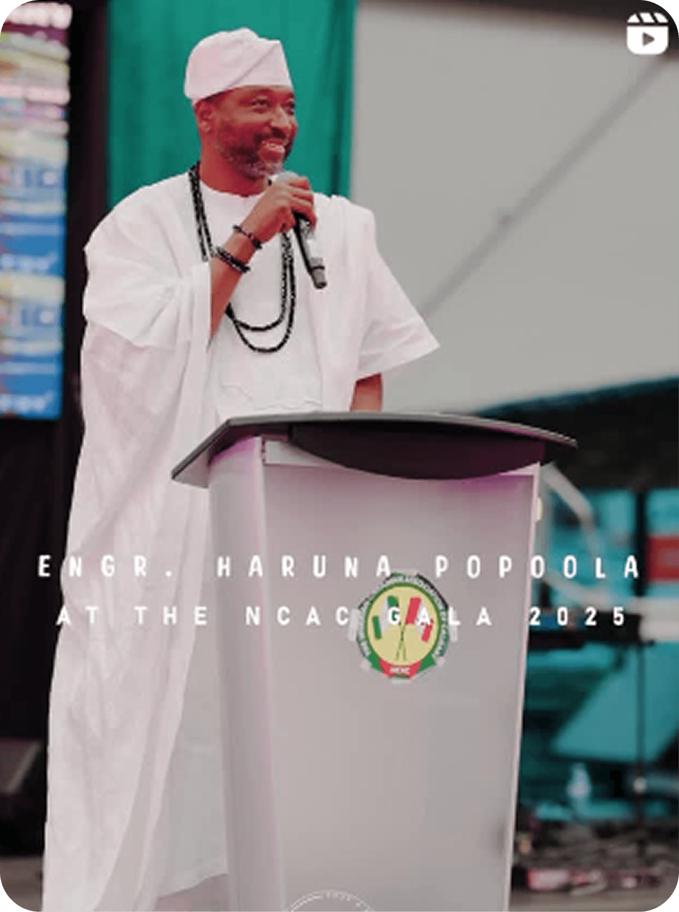 Engr. Haruna Popdola speaking at the NCAC Gala